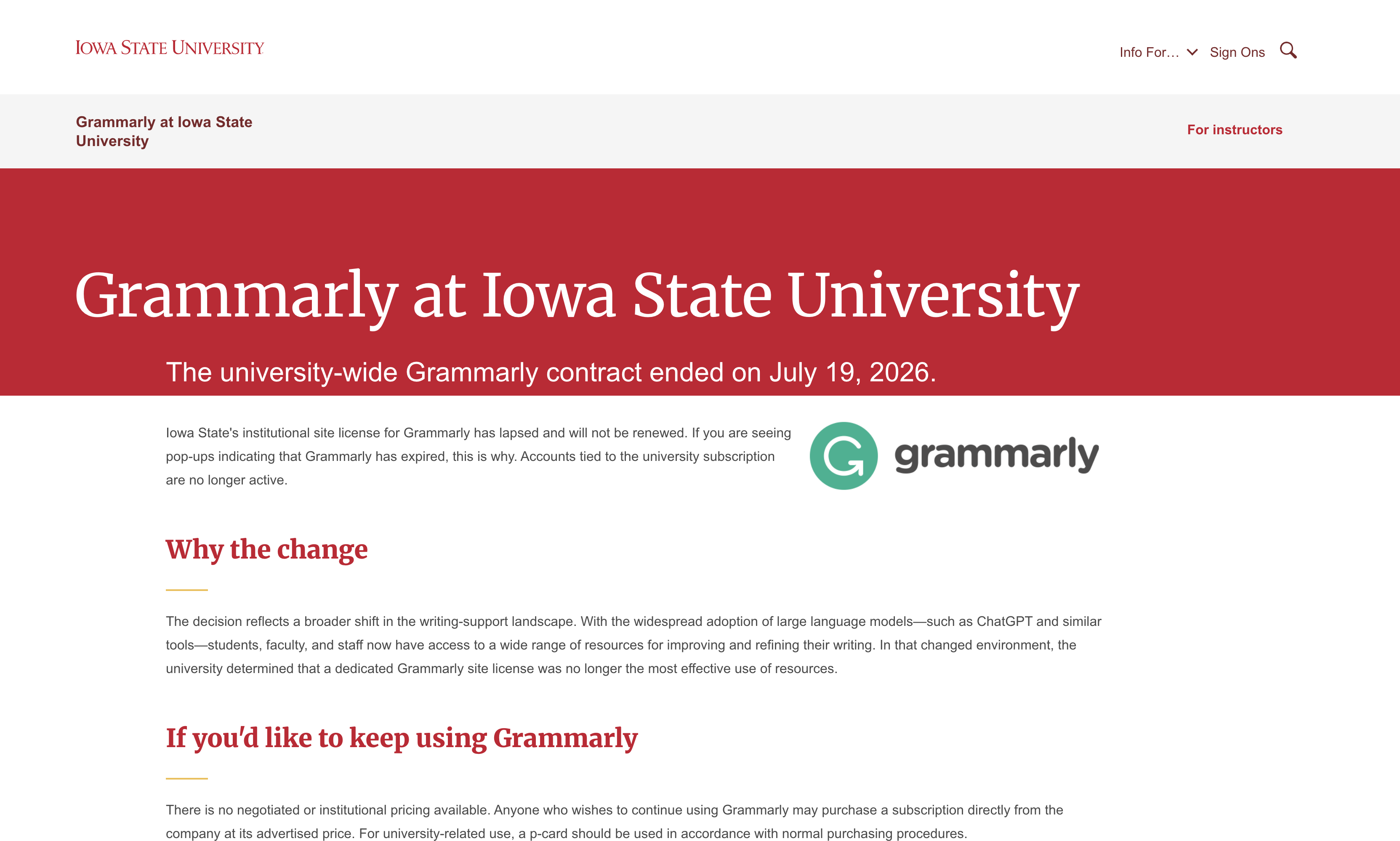 Grammar platform evaluation student representative activity
